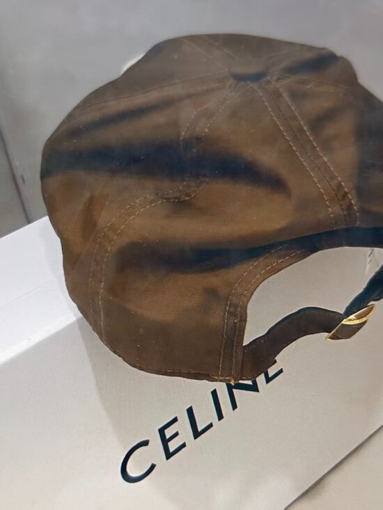 Celine Brown Triomphe Embroidered Baseball